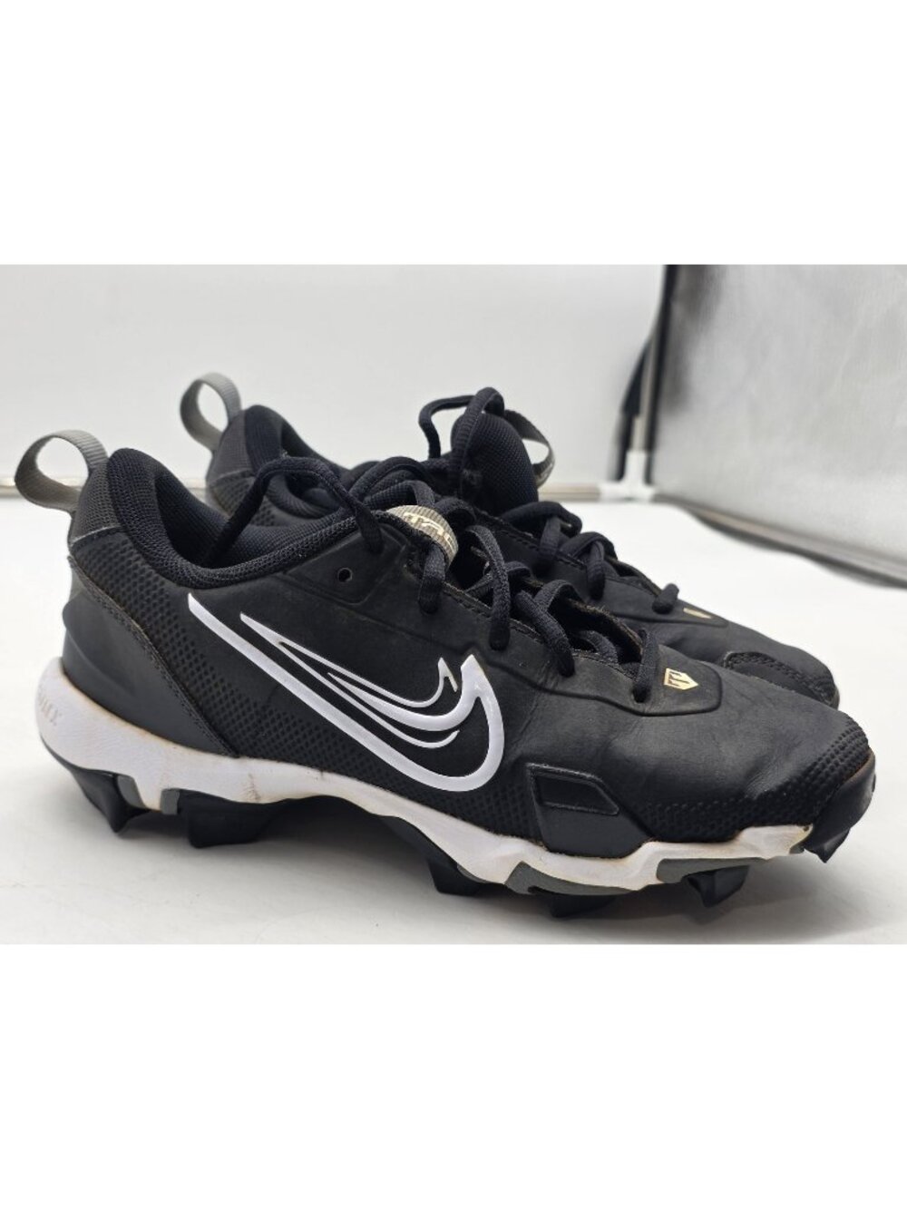 Nike Trout Fastflex Shoes Kids Size 3Y Black Baseball Cleats FB9731-001 Stains